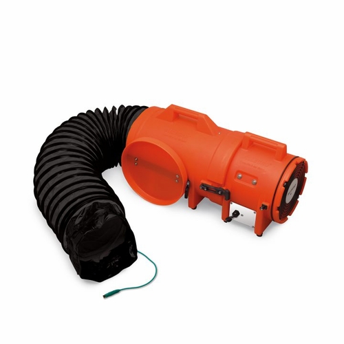 Allegro 9538-25E 8 inch Axial Explosion-Proof (EX) Plastic Blower w/ Compact Canister & 25 foot Du