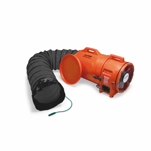 Allegro 9548-25E 12 inch Axial Explosion-Proof (EX) Plastic Blower w/ Canister & 25 foot Ducting,