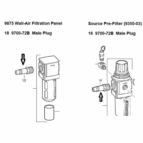 Allegro 9700-72B 1/2 Inch  Plug, Industrial Interchange, 9875-W/O, 9353-03