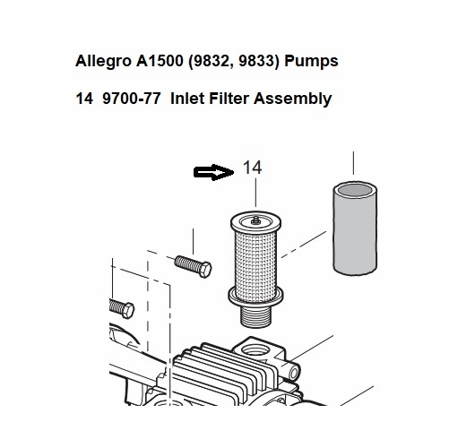 Allegro 9700-77 Inlet Filter Assembly (A1500)