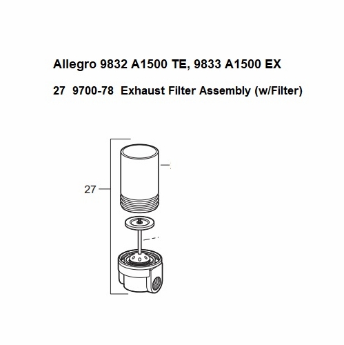 Allegro 9700-78 Exhaust Filter Assembly (1500)