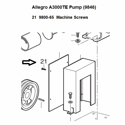 Allegro 9800-65 Machine Screw (A3000TE Pump-9846)