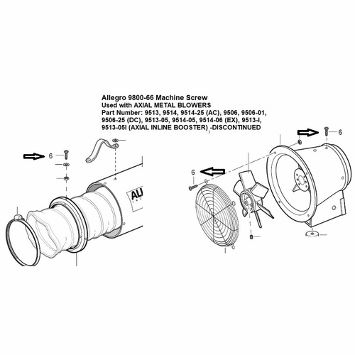 Allegro 9800-66 Machine Screw