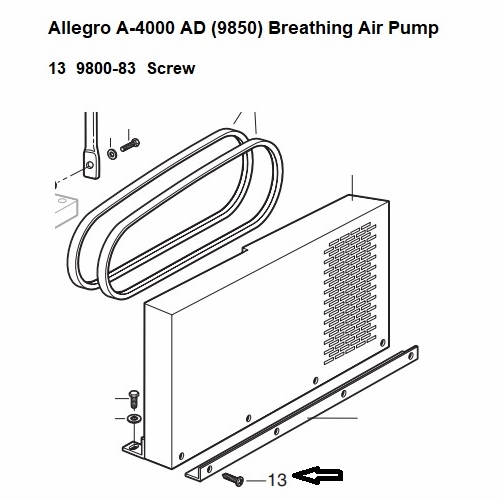 Allegro 9800-83 Screw for (9846) A-3000 TE Pump