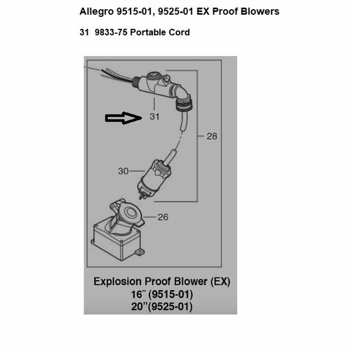 Allegro 9833-75 Cord (EX), 9515-01E, 9525-01E