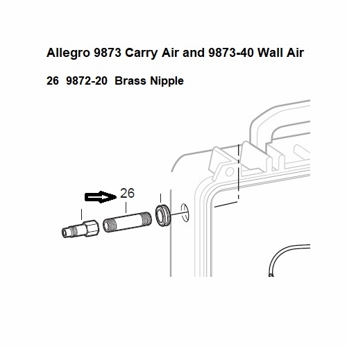 Allegro 9872-20 Nipple for 9873 and 9873-40
