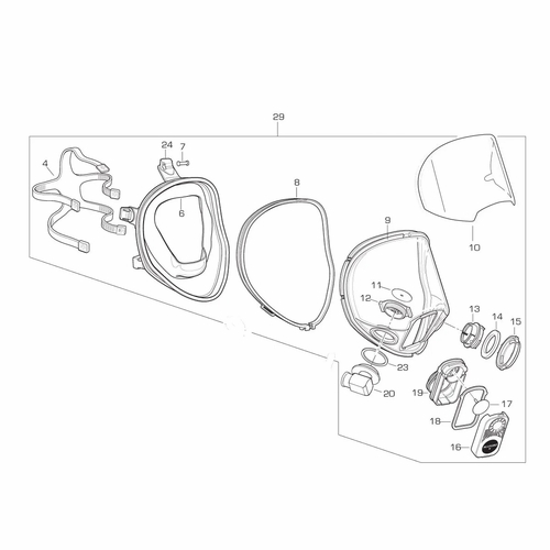 Allegro 9901-10 Full Face Mask Sub-Assembly