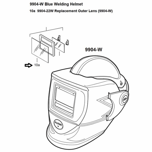 Allegro 9904-22W Cover Plate (For Use with 9904-W Welding Shield)