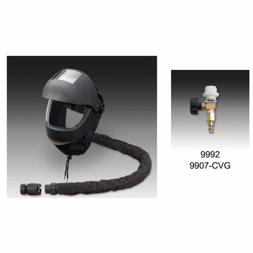 Allegro 9907-CVWADF EZ Air Flex Grinding/Welding Air Shield Headtop w/ HP Flow Control Valve