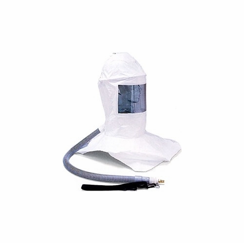 Allegro 9909-CHD Deluxe Tyvek Double Bib Hard Hat Hood w/ Hard Hat, Personal Air Cooler and Hansen F