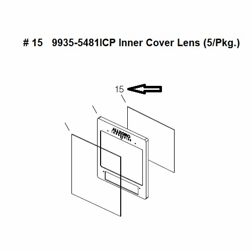 Allegro 9935-5481ICP EZ Air Replacement X54V/X81V Inner Cover Lens (5/Pkg.)