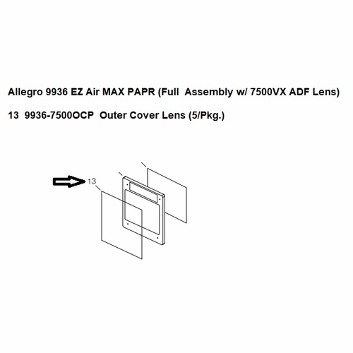 Allegro 9936-7500Ocp Replacement 54V/81Vx Outside Cover Lens (5/Pkg.)
