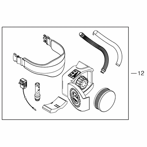Allegro 9936-BLW EZ Air Max PAPR Assembly w/o Headtop