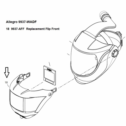 Allegro 9937-Aff Papr Welding Shield W/O Adf