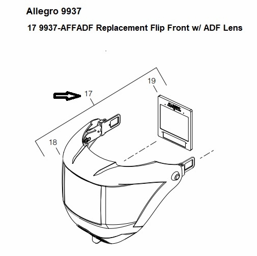Allegro 9937-Affadf Papr Welding Shield W/ Adf