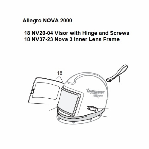 Allegro NV37-23 Nova 3 Inner Lens Frame (NOVA 2000)