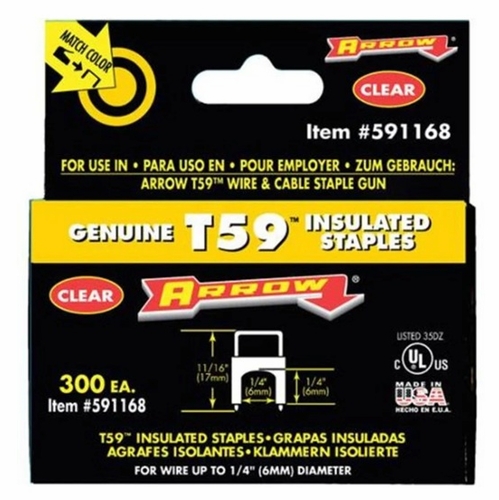 Arrow 591168 1/4 Inch X1/4 Inch  Ins. Staple For T59 Box Of 300
