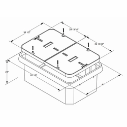 BASIS PCA366024-00002 36 inch x 60 inch x 24 inch   POLYMER CONCRETE ASSEMBLY VAULT