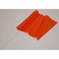 Blackburn 458P Flag 4 Inch X5 Inch  Orange 18 Inch  Plastic Staff Pk/100