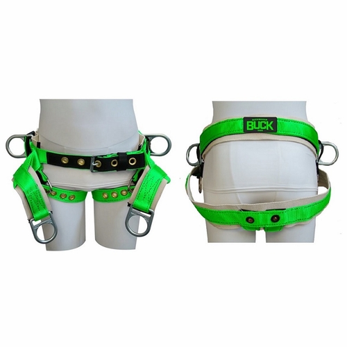 Buckingham 1383-X Fixed 4 D-Ring Single Cotton Back Saddle (Tongue Buckle Leg Straps) - 1383 - X-Lar