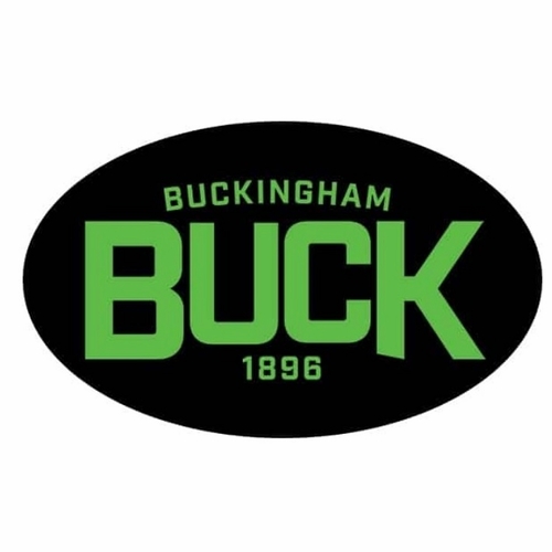 Buckingham 490322 Hard Hat Stickers - Black/Buckviz Buck Logo