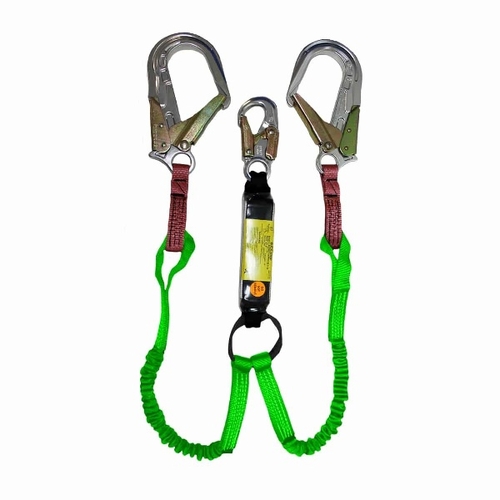 Buckingham 5+R67D16RD1S1 The Lightweight Y Lanyard - 5+R67D16RD1S1/5+R6716RD1S1 - BuckViz Safety Gre