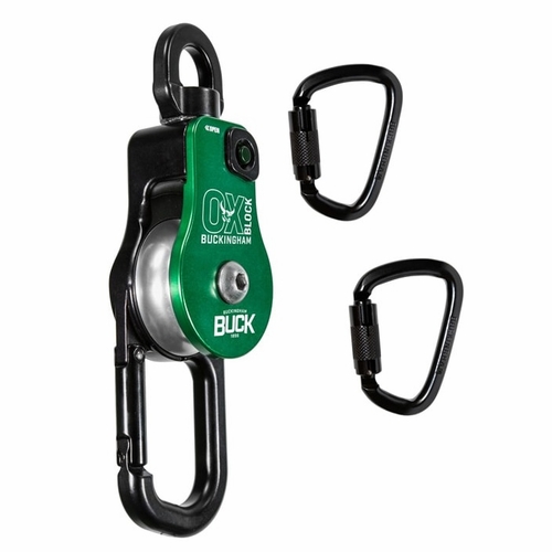 BUCKINGHAM 50061B OX BLOCK WITH TWO 5005S3 CARABINERS