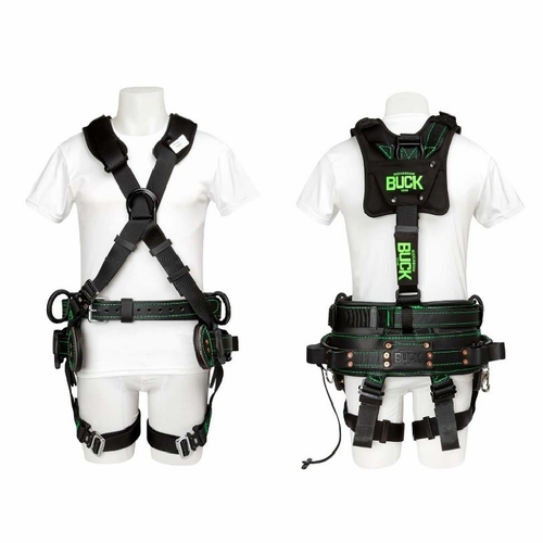 Buckingham 66996Q6-M Adjustable Short Back Belt X-Style Harness Combo - 66996Q6 - Medium