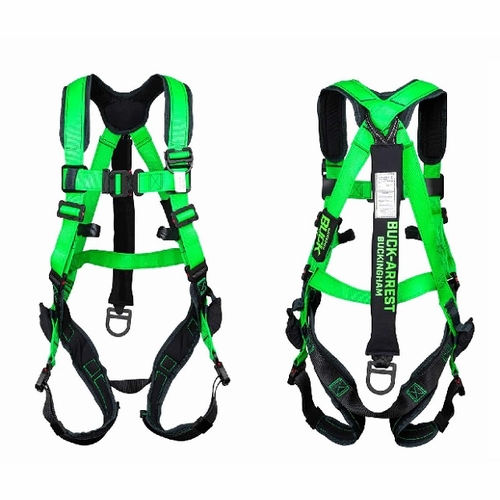 Buckingham 68L9Eq42-M Buckohm Dielectric H-Style Harness With Buckarrest Energy Absorbing Pack And