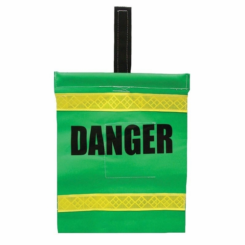 BUCKINGHAM 8451G7P5V DANGER FLAG W/POCKET & VELCRO