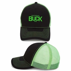 BUCKINGHAM SGTRUCKHAT SAFETY GREEN & BLACK HAT