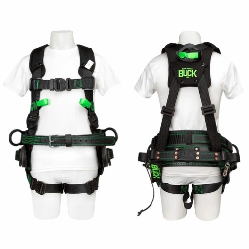 Buckingham U68L7Nq15-M Adjustable Short Back Belt H-Style Harness Combo - U68L7Nq15 - Medium