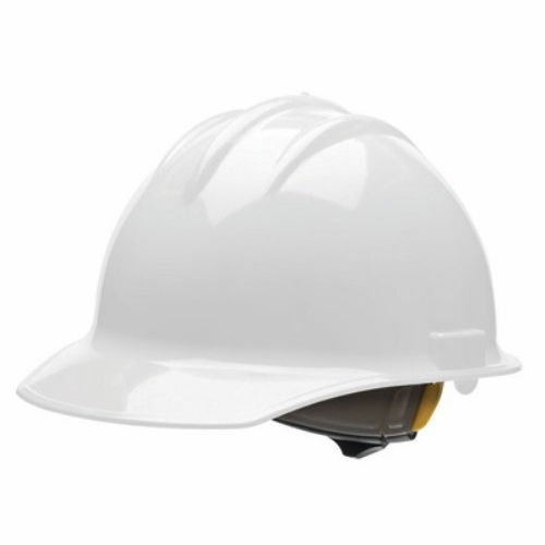 Bullard 30Whr Hard Hat Safety Half Brim White No Logo White Ratchet Suspension (Cap Style)