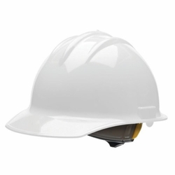 BULLARD 30WHR HARD HAT SAFETY HALF BRIM WHITE NO LOGO WHITE RATCHET SUSPENSION (CAP STYLE)