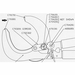 C701801 FIXED JAW FOR FOR 75250