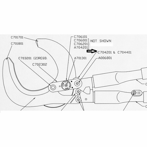 C704201 Pawl Bracket For Cable Cutter 7017