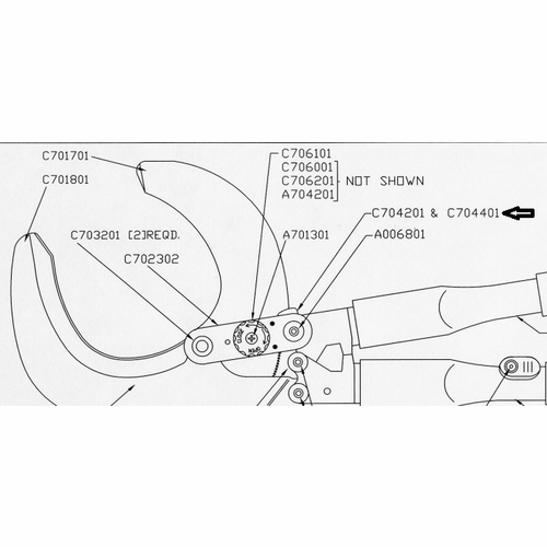 C804401 PAWL FOR CABLE CUTTER 7017