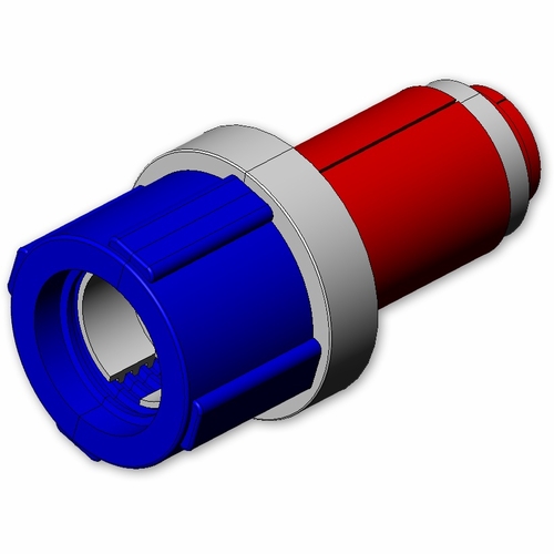 Cal Am 7111-035-057 Fiber Optic Simplex Plug, Size 1.10 Inch  28Mm, Port 0.35 Inch  - 0.57 Inch  8.8
