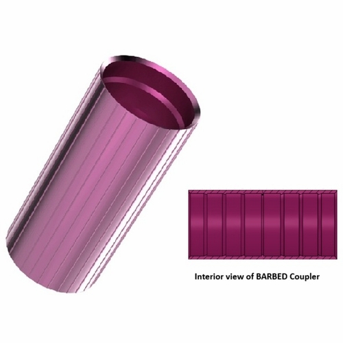 Cal Am JM-COU-12CP166SB ALUMINUM COUPLER, 1.25 inch, 32 mm, BARBED, BURGUNDY