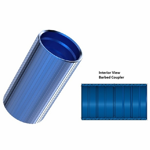 Cal Am JM-COU-15CP190SB ALUMINUM COUPLER, 1.50 inch, 40 mm, BARBED, BLUE
