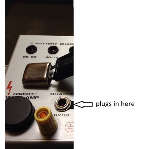 CHARGER FOR METROTECH 850 NEW STYLE PLUGS INTO FLUSH MOUNT RECEPTACLE