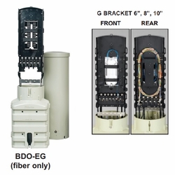CHARLES BDO204-EG 8 inch  PEDESTAL EXTENDED CAPACITY SPLIT BASE G  BRACKET (FIBER ONLY), BOND BAR