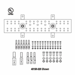Chatsworth 40158-020 Ground Bar With Lugs Tmgb Pattern 4 Inch  X 1/4 Inch  X 12 Inch