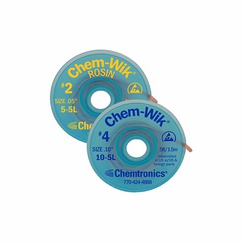 Chemtronics 2-500L Chem-Wik Rosin The fast, safe rosin flux desoldering braid for removing solder f