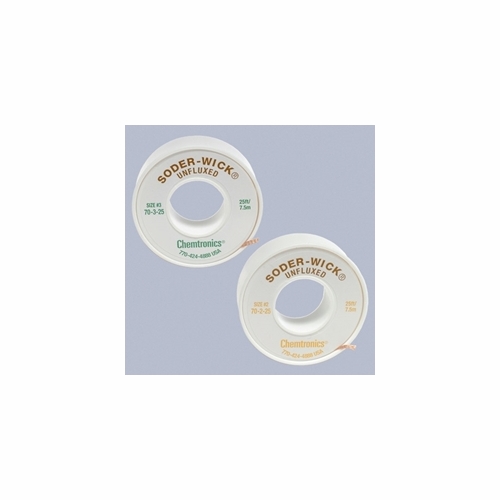 Chemtronics 75-4-10 Soder-Wick Unfluxed SD The unfluxed desoldering braid packaged in static dissip