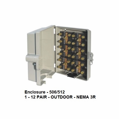 Circa 512-A350 Analog Loaded Protector Enclosure(12Pr)