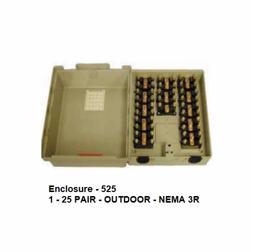 Circa 525-A350 Analog Loaded Protector Enclosure(25Pr)