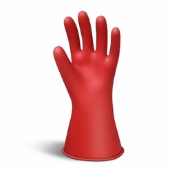 CLASS 00 RUBBER GLOVE RED MAX 500V AC E0011R SIZE