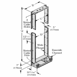 CPI 46353-503 RACK 7 FT X19 INCHES ALUMINUM DOUBLE SIDED SUPPORT