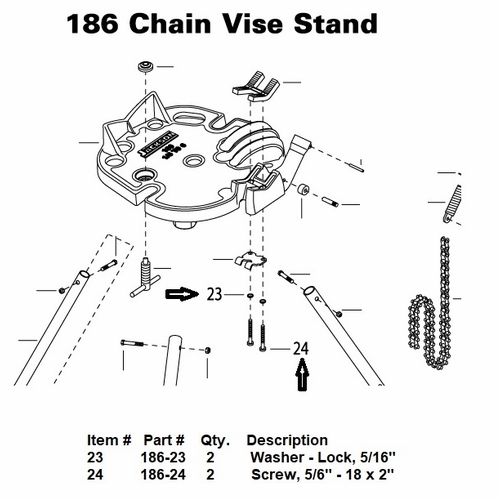 Current Tool 186-23/24 Kit Jaw Hardware Set (2 Ea. 186-23 + 186-24) Upc 811993024887